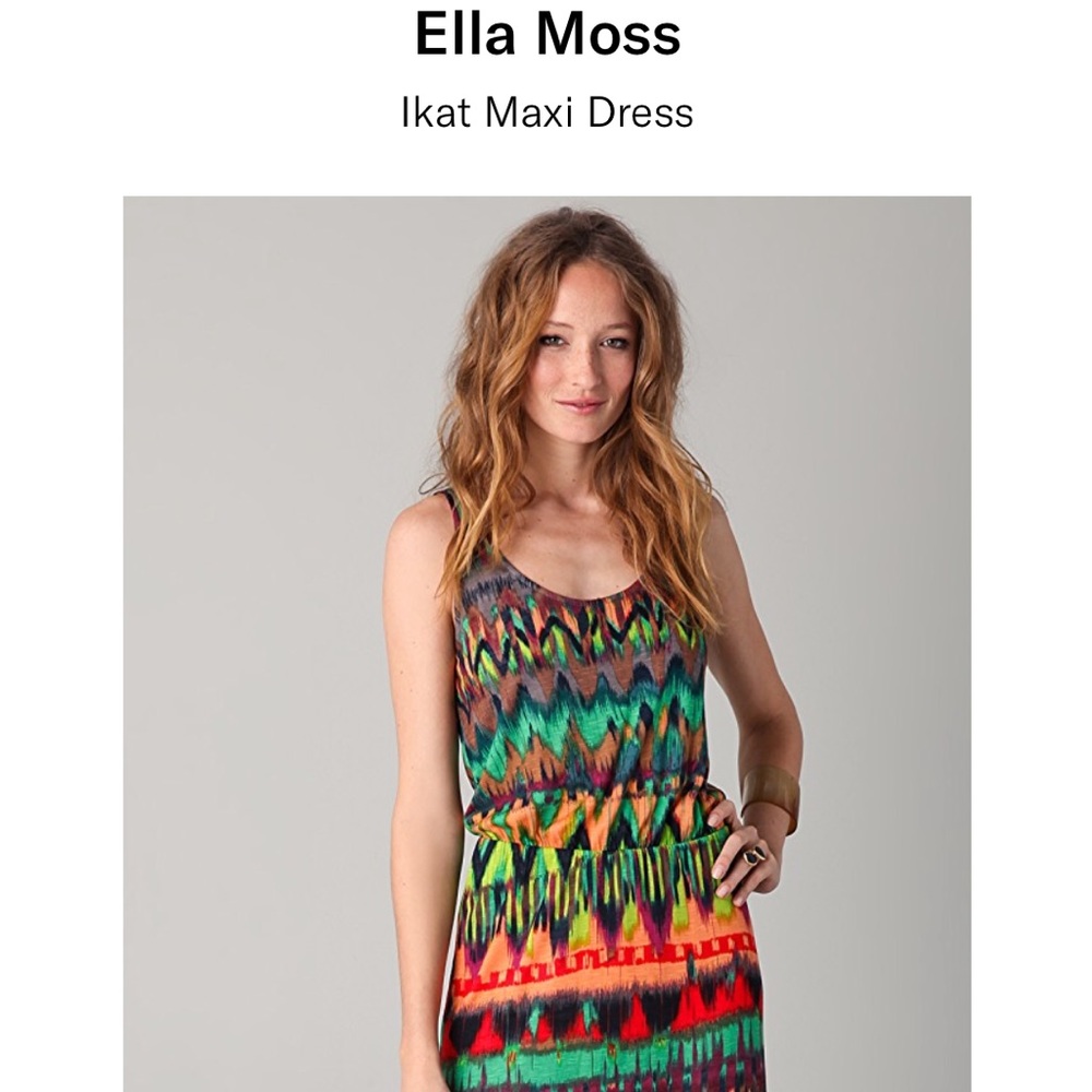 Beautiful Ella Moss striped ikat maxi size Sm
